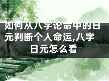 如何从八字论命中的日元判断个人命运,八字日元怎么看