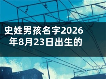 史姓男孩名字2026年8月23日出生的