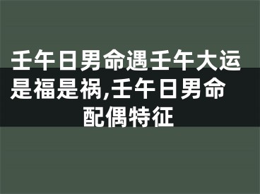 壬午日男命遇壬午大运是福是祸,壬午日男命配偶特征