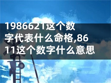 1986621这个数字代表什么命格,8611这个数字什么意思