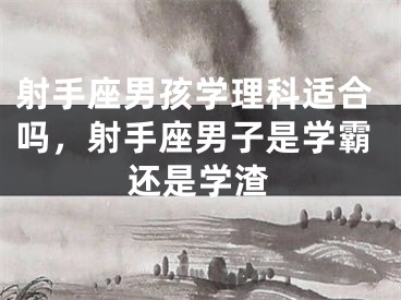 射手座男孩学理科适合吗，射手座男子是学霸还是学渣