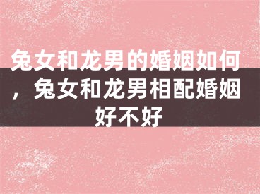 兔女和龙男的婚姻如何，兔女和龙男相配婚姻好不好
