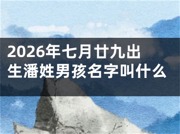 2026年七月廿九出生潘姓男孩名字叫什么