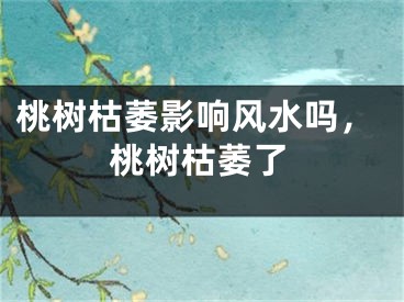 桃树枯萎影响风水吗，桃树枯萎了