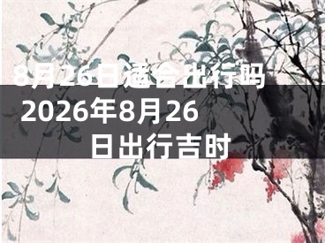 8月26日适合出行吗 2026年8月26日出行吉时