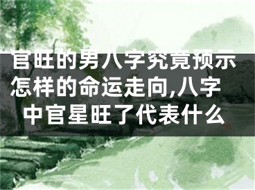 官旺的男八字究竟预示怎样的命运走向,八字中官星旺了代表什么