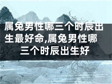 属兔男性哪三个时辰出生最好命,属兔男性哪三个时辰出生好