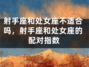 射手座和处女座不适合吗,射手座和处女座的配对指数