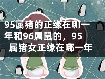 95属猪的正缘在哪一年和96属鼠的，95属猪女正缘在哪一年