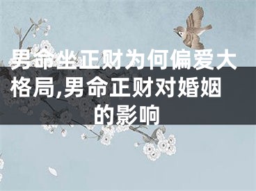 男命坐正财为何偏爱大格局,男命正财对婚姻的影响
