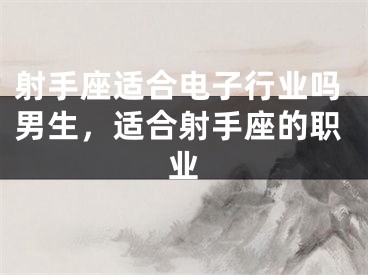 射手座适合电子行业吗男生，适合射手座的职业