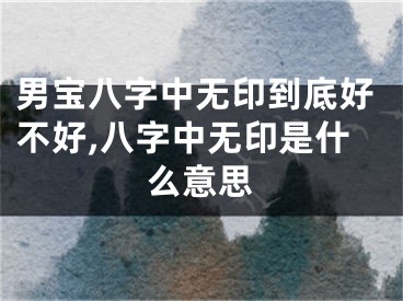 男宝八字中无印到底好不好,八字中无印是什么意思