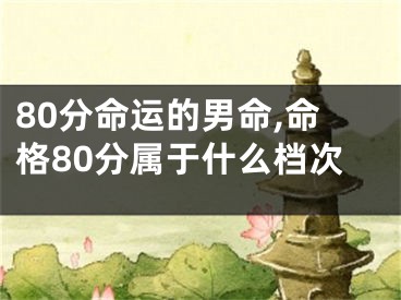 80分命运的男命,命格80分属于什么档次