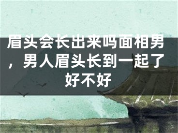 眉头会长出来吗面相男，男人眉头长到一起了好不好