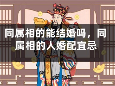 同属相的能结婚吗，同属相的人婚配宜忌
