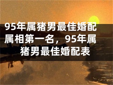 95年属猪男最佳婚配属相第一名，95年属猪男最佳婚配表