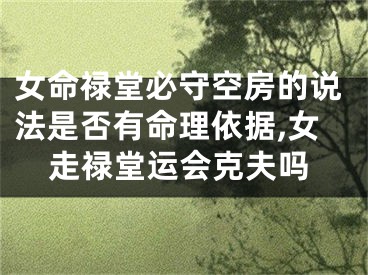 女命禄堂必守空房的说法是否有命理依据,女走禄堂运会克夫吗