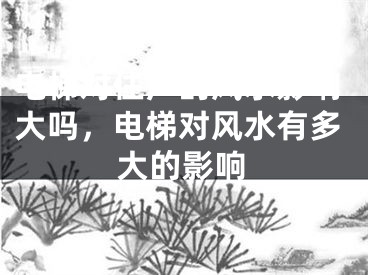 电梯对住户的风水影响大吗，电梯对风水有多大的影响