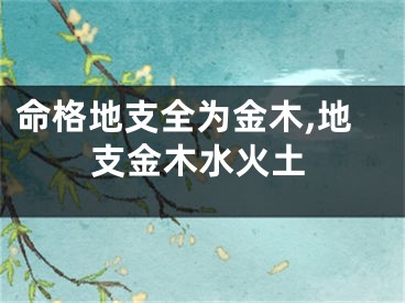命格地支全为金木,地支金木水火土