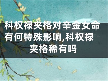 科权禄夹格对辛金女命有何特殊影响,科权禄夹格稀有吗