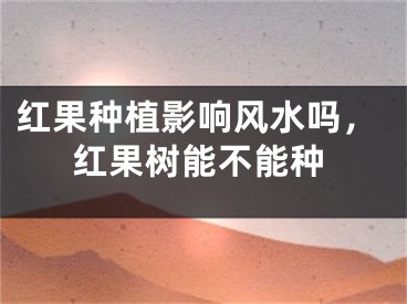 红果种植影响风水吗，红果树能不能种