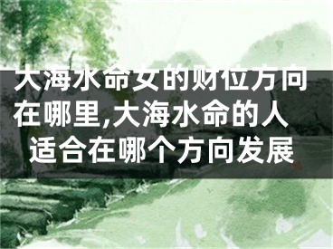 大海水命女的财位方向在哪里,大海水命的人适合在哪个方向发展