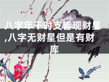 八字年干时支皆现财星,八字无财星但是有财库