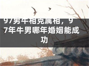 97男牛相克属相，97年牛男哪年婚姻能成功