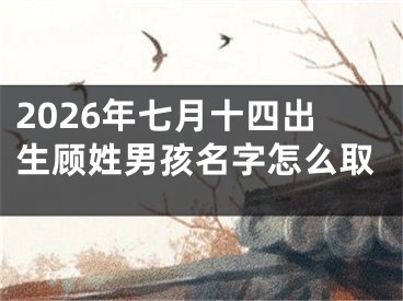 2026年七月十四出生顾姓男孩名字怎么取