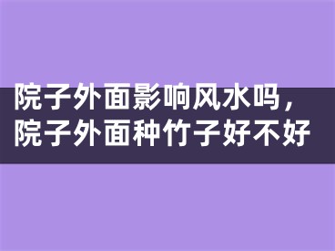 院子外面影响风水吗，院子外面种竹子好不好