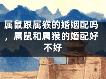属鼠跟属猴的婚姻配吗,属鼠和属猴的婚配好不好