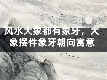 风水大象都有象牙，大象摆件象牙朝向寓意