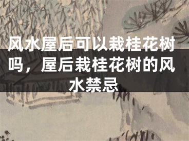 风水屋后可以栽桂花树吗，屋后栽桂花树的风水禁忌