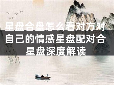 星盘合盘怎么看对方对自己的情感星盘配对合星盘深度解读