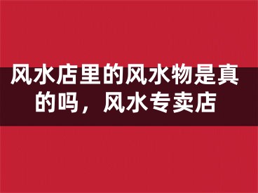 风水店里的风水物是真的吗,风水专卖店