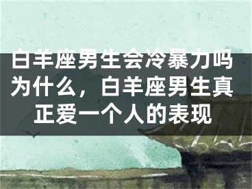 白羊座男生会冷暴力吗为什么,白羊座男生真正爱一个人的表现
