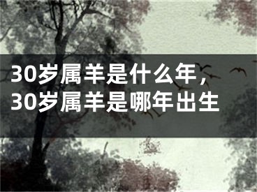 30岁属羊是什么年,30岁属羊是哪年出生