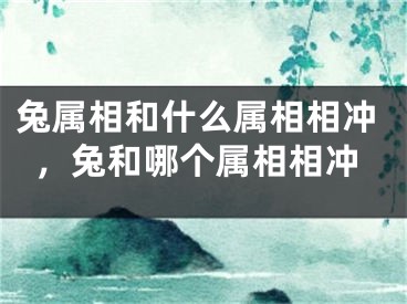 兔属相和什么属相相冲，兔和哪个属相相冲