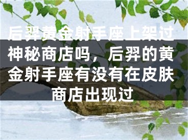后羿黄金射手座上架过神秘商店吗，后羿的黄金射手座有没有在皮肤商店出现过