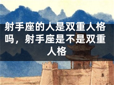 射手座的人是双重人格吗，射手座是不是双重人格