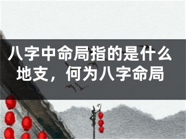八字中命局指的是什么地支，何为八字命局