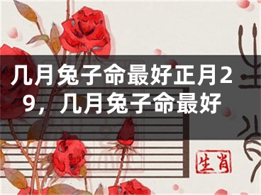 几月兔子命最好正月29，几月兔子命最好