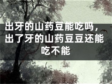 出牙的山药豆能吃吗，出了牙的山药豆豆还能吃不能